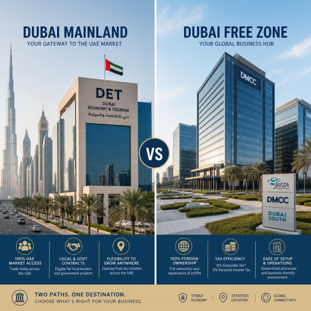 Mainland vs. Free Zone in Dubai: Which One Should You Choose?